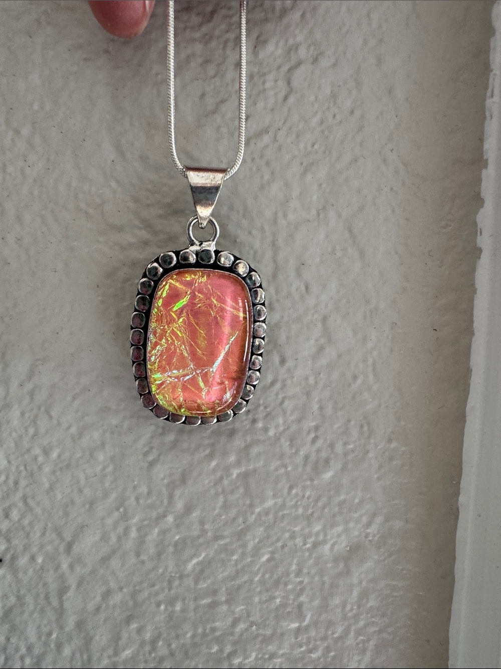 Triplet Opal .925 sterling silver necklace